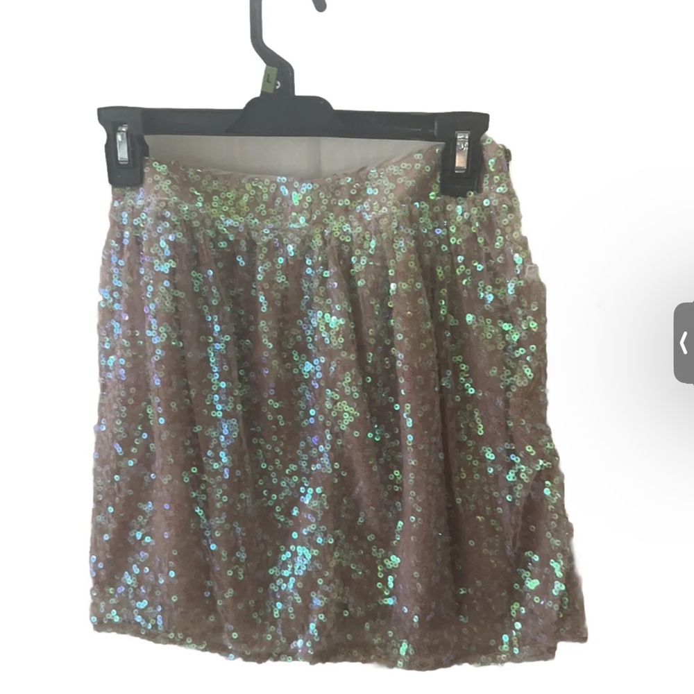 Chico BEIGE Sequence mini skirt S
